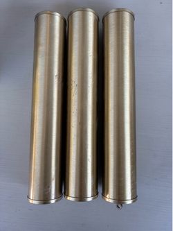 GRANDFATHER CLOCK WEIGHTS 3 LARGE Brass Shells w/INSERTS Howard Miller & Others