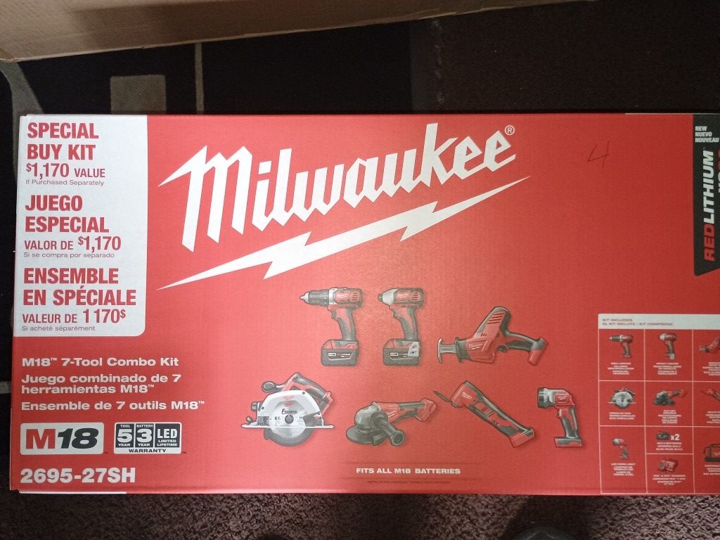 Milwaukee 7-Tool Combo Kit "2695-27s"