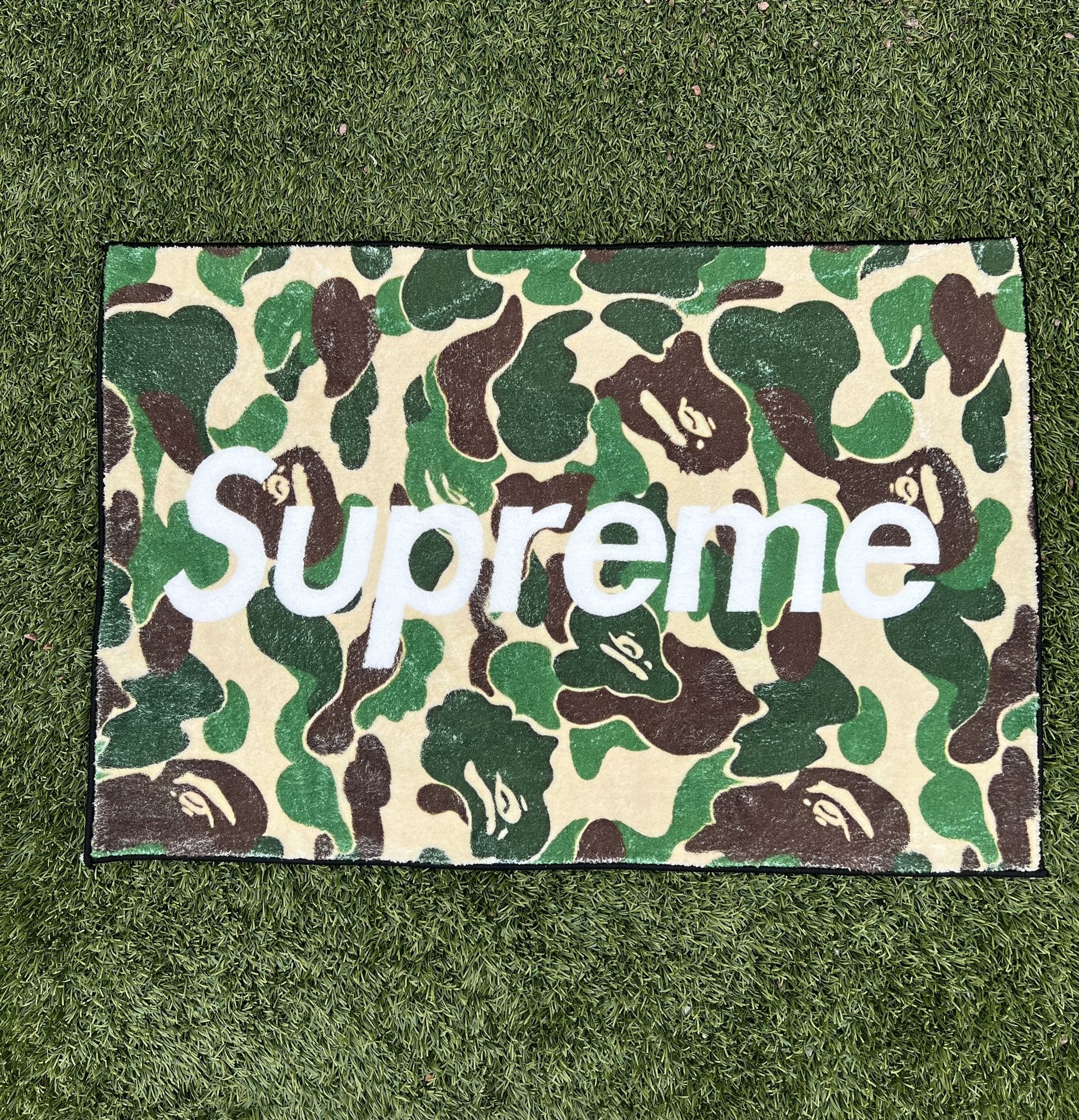 Supreme Bape Camo Rug 3FTx2FT Brand New 