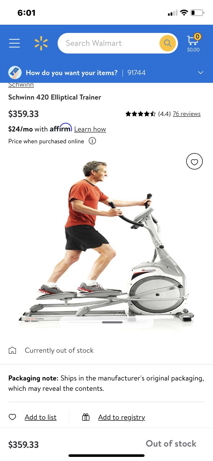 Schwinn Exercise machine