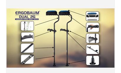Ergobaum Dual Underarm Shock Absorbing Crutches