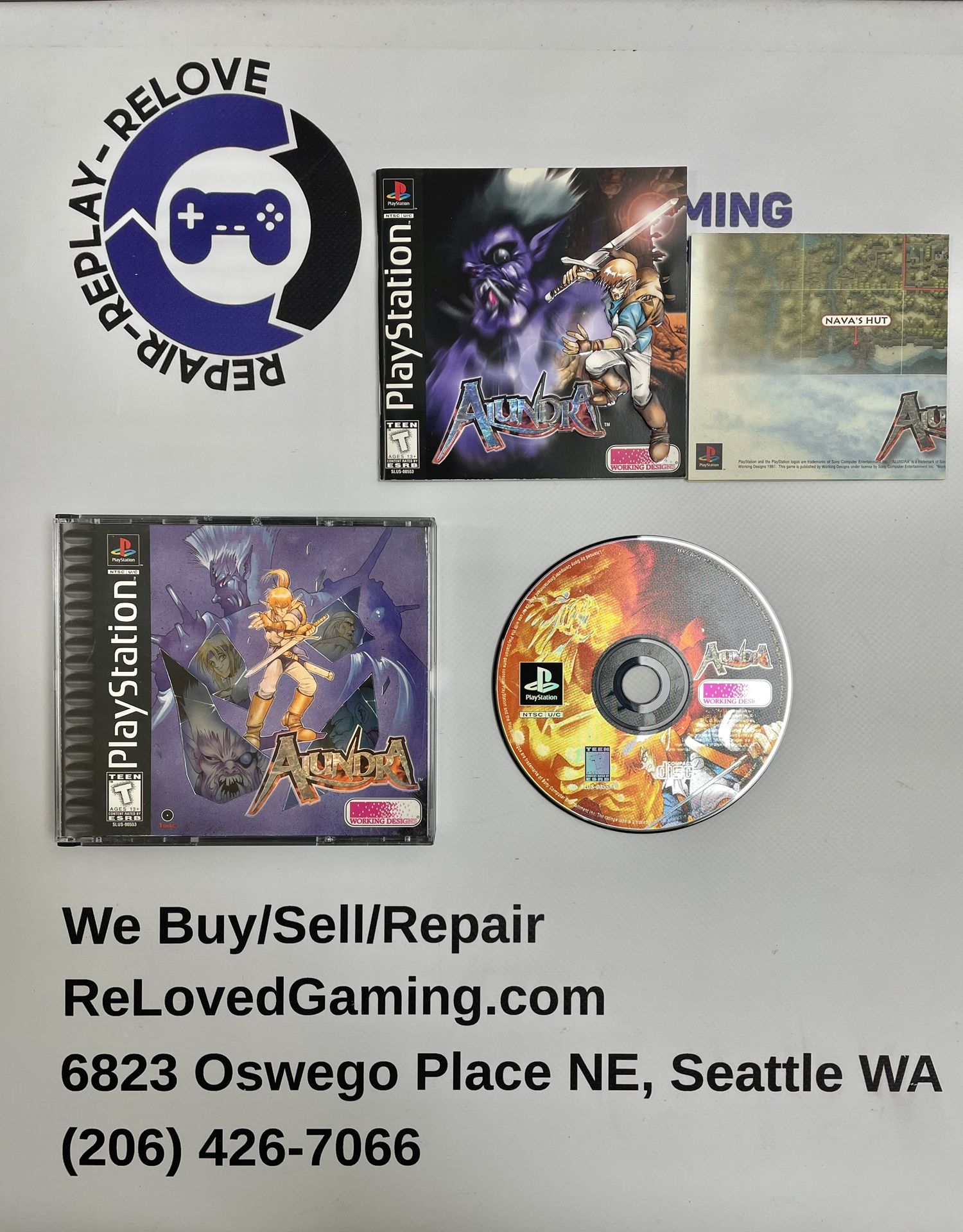 Alundra PlayStation 1 - Complete In Box - Tested No Issues - For Sale Or Trade