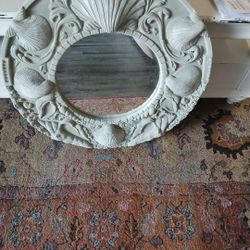 Really Nice Sea Shell Mirror Like New AN Heavy No Cheap Plastic