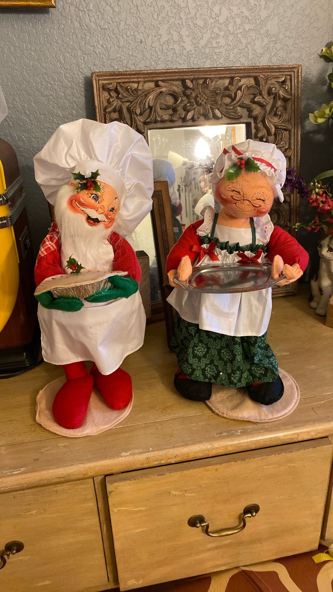 Large 19 Inch Tall Annalee Christmas Decorations.