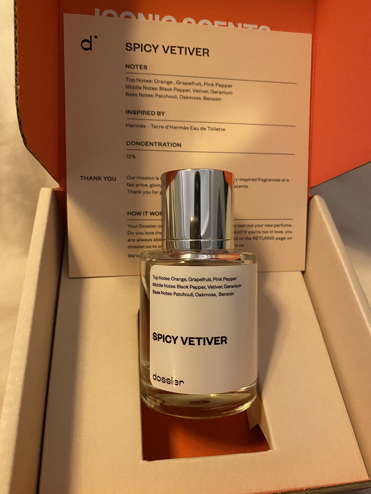 Dossier Spicy Vetiver Men Cologne