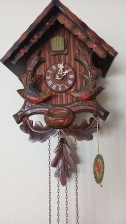 Herbert Herr Original Hand Carved Solid Black Forest Wood Cuckcoo-Clock
