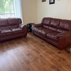 Two Piece Leather Sofas