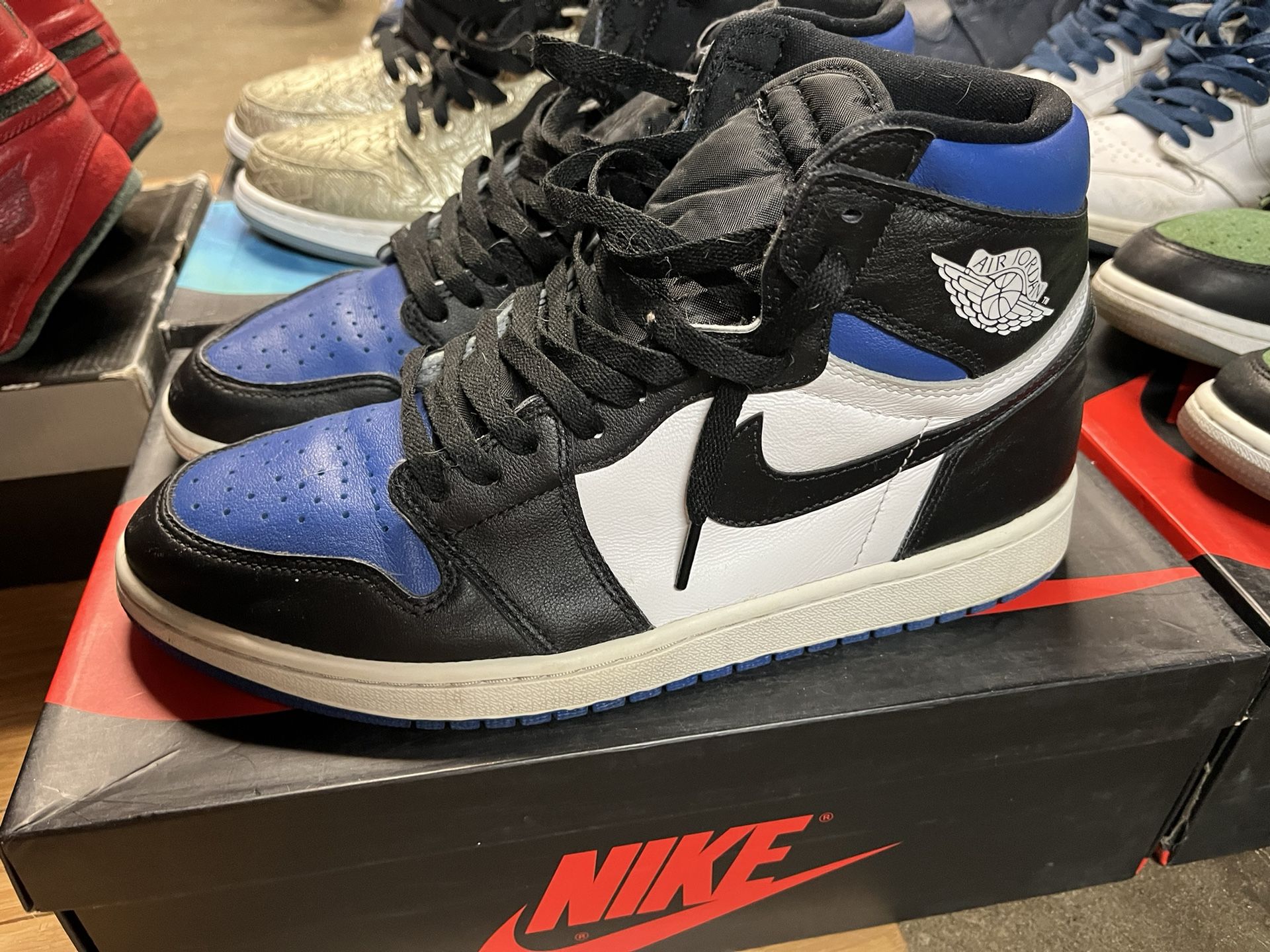 Air Jordan 1 Hi Royal Toe Sz 10.5