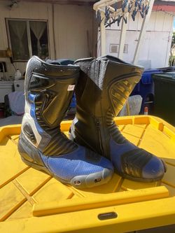 Motorcycle Racing Boots Black and Blue Size 46 (13)