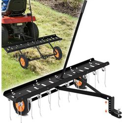 48 Inch Tow Behind Dethatcher Lawn Rake Attachment