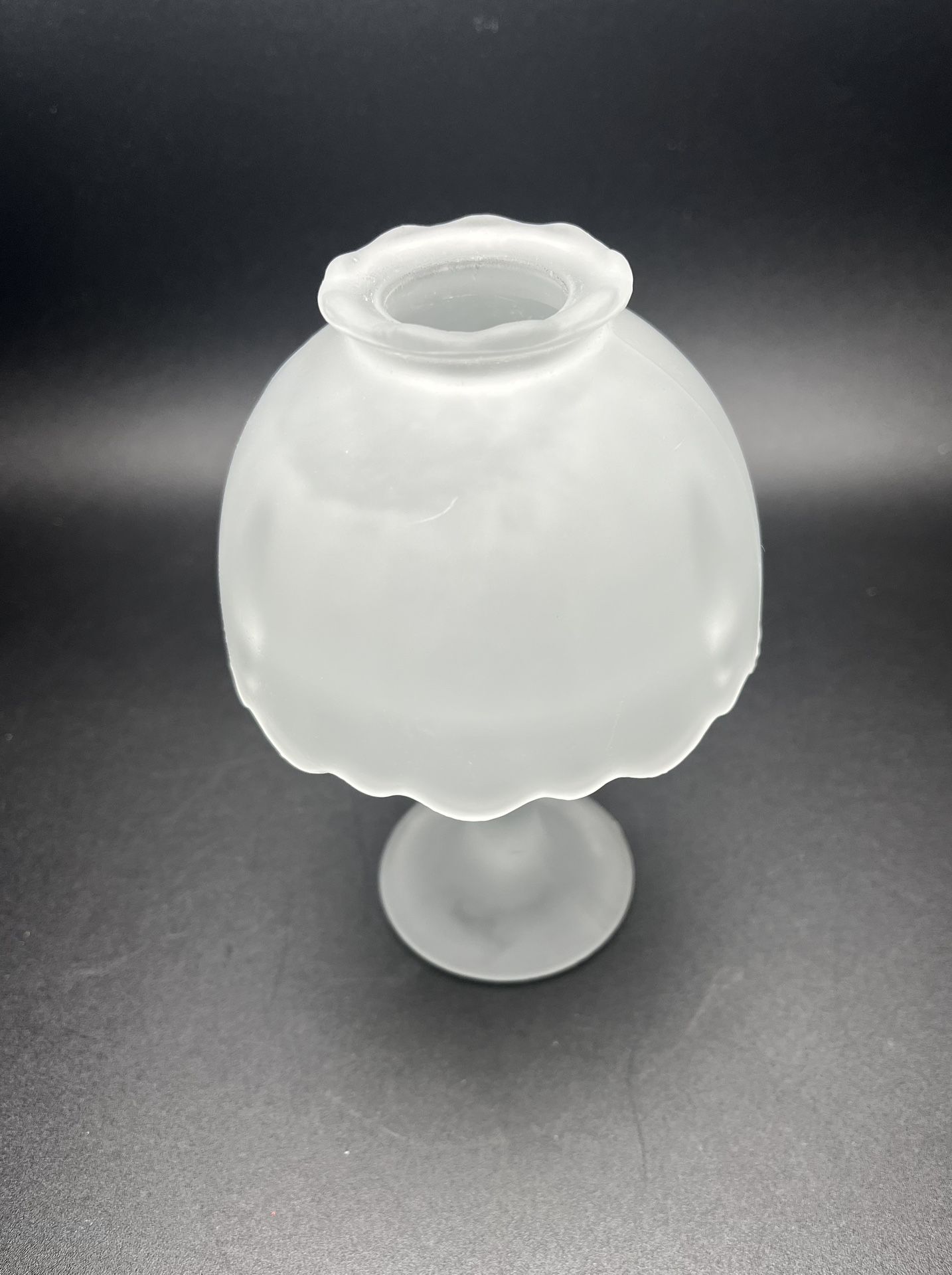 Vintage Frosted? Satin? Glass Small Fairy Lamp Cottage Core Fairy Core