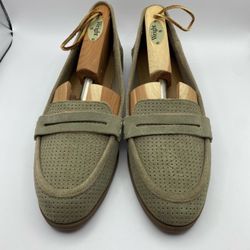 Lucky Brand Olive Green Perforated Loafers • Size 8.5