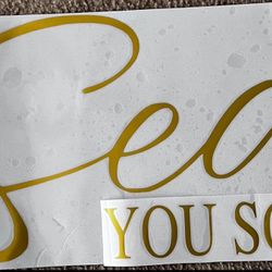 Vinyl decal stickers for backdrops  
