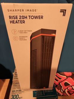RISE 20TH TOWER HEATER FORM SHARPER IMAGE 