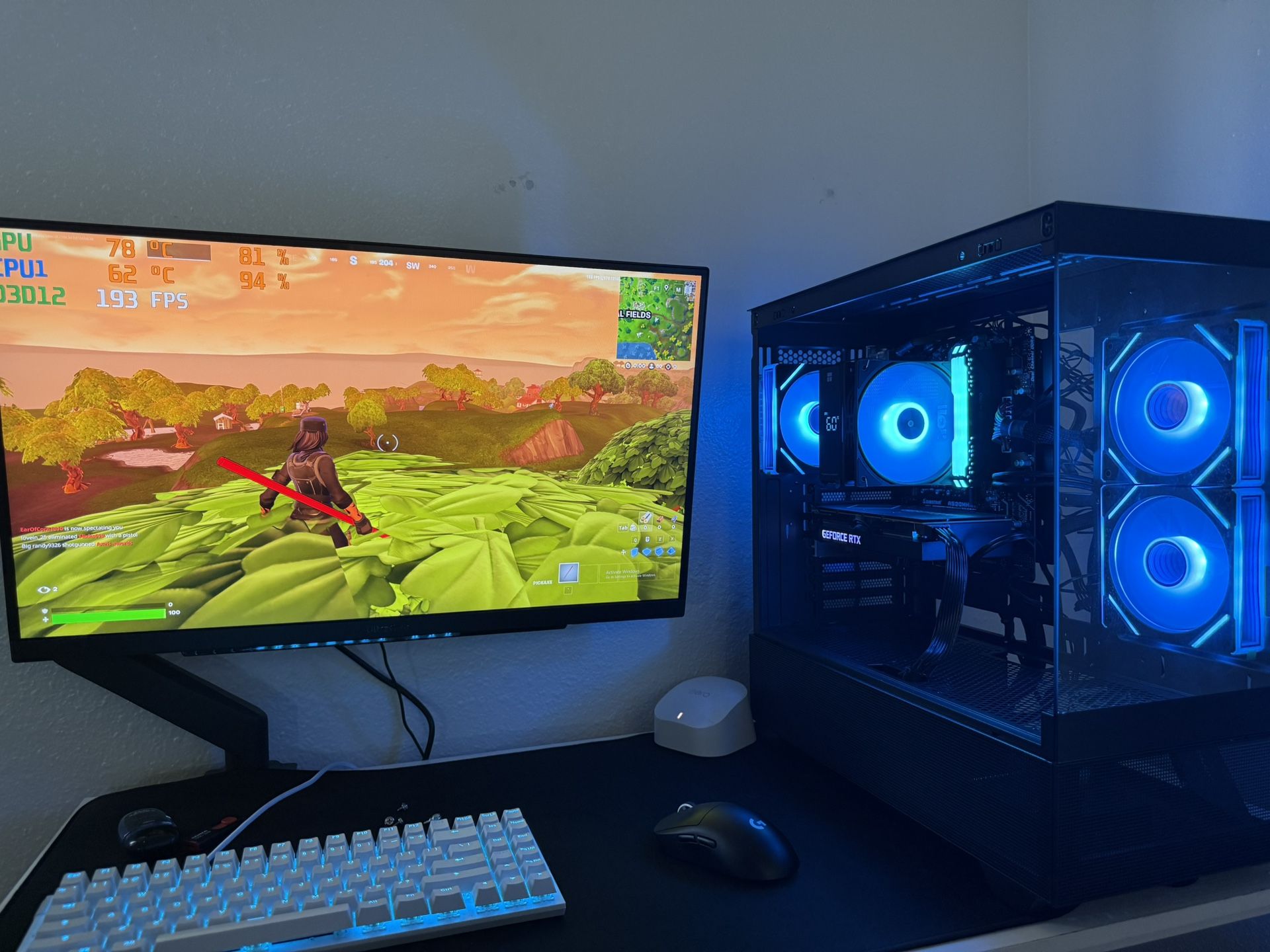 Black Gaming Pc Computer Desktop RTX