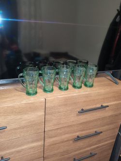 5 Coke Glasses with Handles 