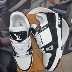 LV Classic  Shoes White And Black