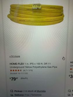 Yellow gas pipe