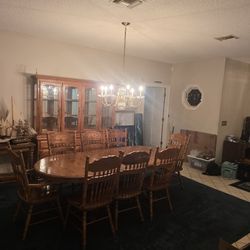Dinning Room Table,  8 Chairs  & China Cabinet