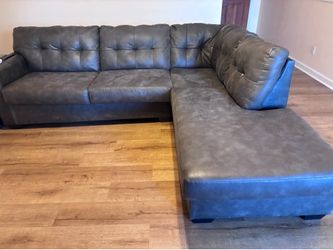 Grey used couch sectional