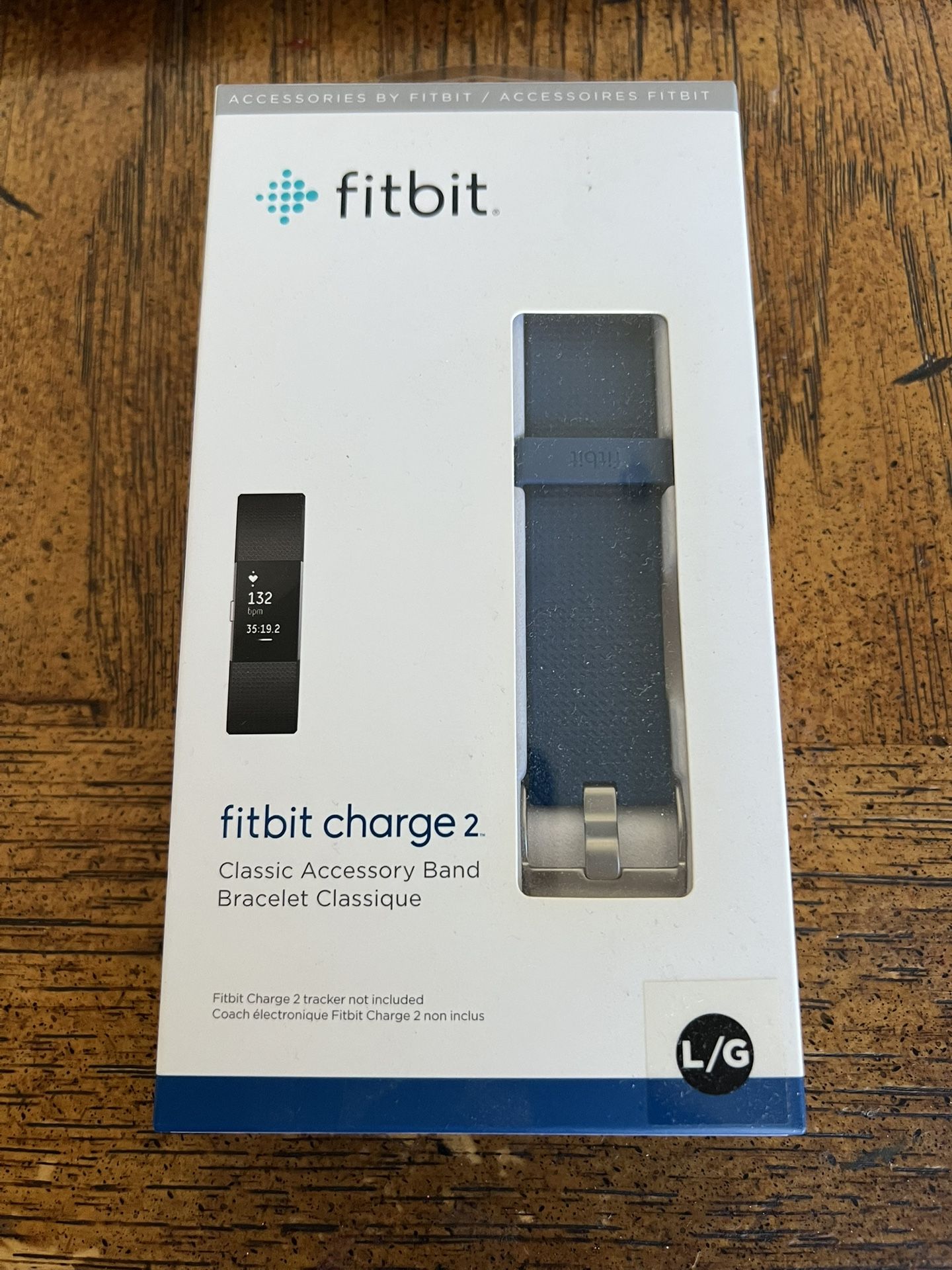 Genuine Fitbit Charge 2 Classic Accessory Band Blue Large L/G New Sealed