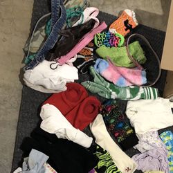 LOT YOUNG GIRLS UNDERWEAR PANTIES SOCKS TIGHTS BELTS AGES 7 8 9 10 GAP OLD NAVY