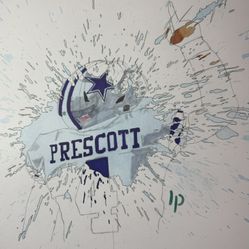 Dak Prescott Dallas Cowboys Splash Art