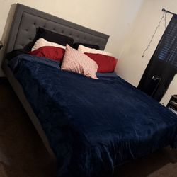 Duo Linen Adjustable Foundation Bed In Gray, CA King