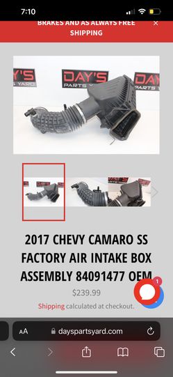 2017 Camaro SS Oem Intake 