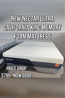NEW NECTAR ULTRA CALIFORNIA KING MEMORY FOAM MATTRESS