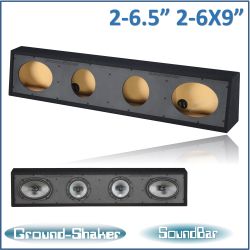 black 2-6 1/2” 2-6x9 speaker soundbar