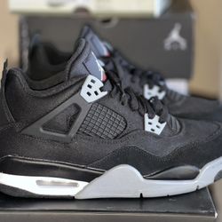 Black Canvas Jordan 4 Retro 