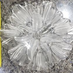 Art Nouveau Vintage Crystal Glass Tulip Bowl Large Gift Sparkling Flower Beauty!