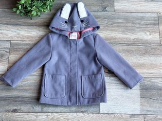 Cat & Jack Grey Bunny Ear Hooded Coat