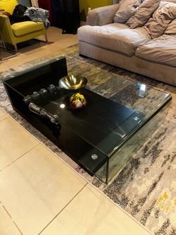 Glass coffee table