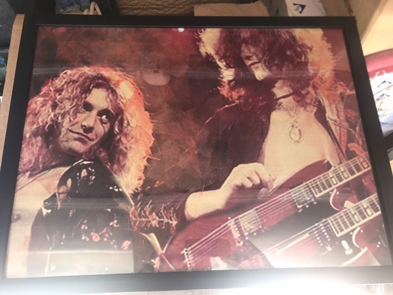 Robert Plant custom vinyl print framed