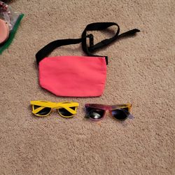 Pink Fanny Pack with Sunglasses Set