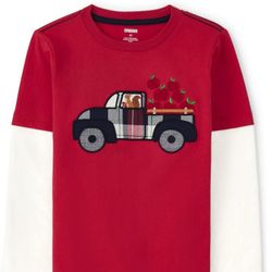Gymboree NWT Boys Head Of The Class Embroidered Squirrel Apple Truck Long Sleeve T-Shirt Size 6