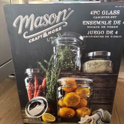 Mason craft and more glass canister set mason jars