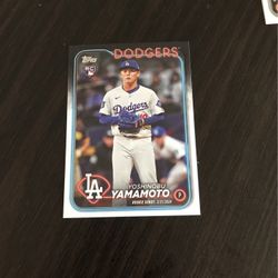 Yoshinobu Yamamoto - Rookie Card - Rookie Debut - Los Angeles Dodgers 2024 Topps Update 