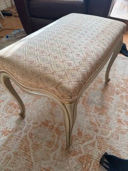 French Provincial Upholstered Bench