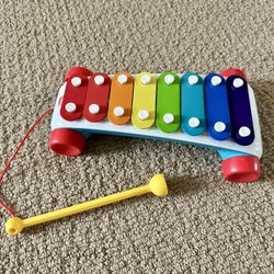 Fisher-Price Toddler Pull Toy, Xylophone Musical Instrument Toy For Age 18 + Months/ Baby Toys/little Tikes Toys