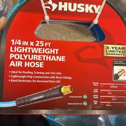 Husky 1/4in X25ft Air Hose Asking 20.00 New 