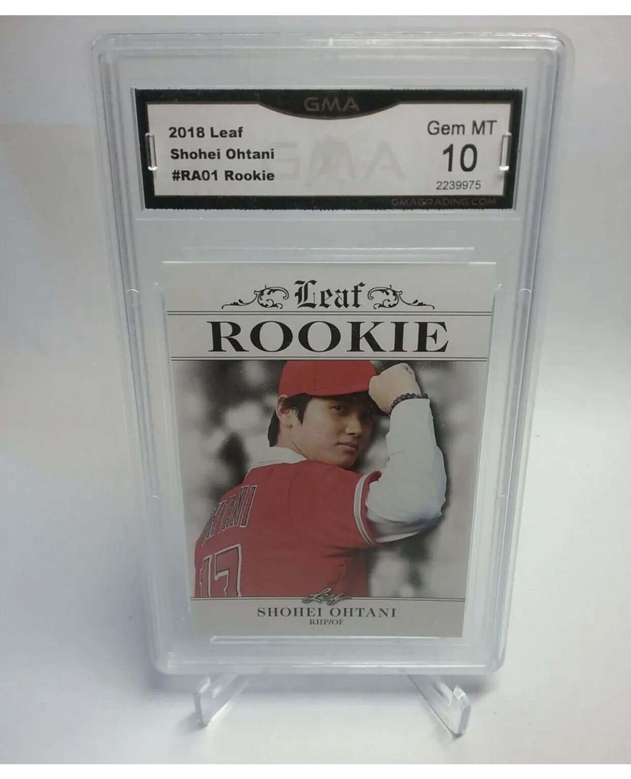 Shohei Ohtani Angels 2018 Leaf Rookie #RA-01 GMA 10 Gem MT