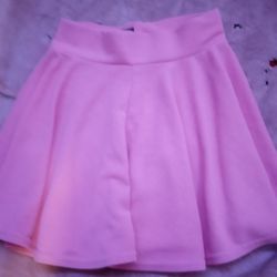 Cute Pink Pleated Skirt