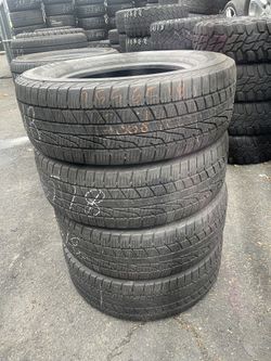 255/65/18 Goodyear set of matching used tires in great condition 250$ for 4 tires plus tax.  Mount available but not included  Wheel alignment availab