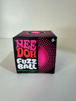 NeeDoh The Fuzzball Velvet Squeeze Pink