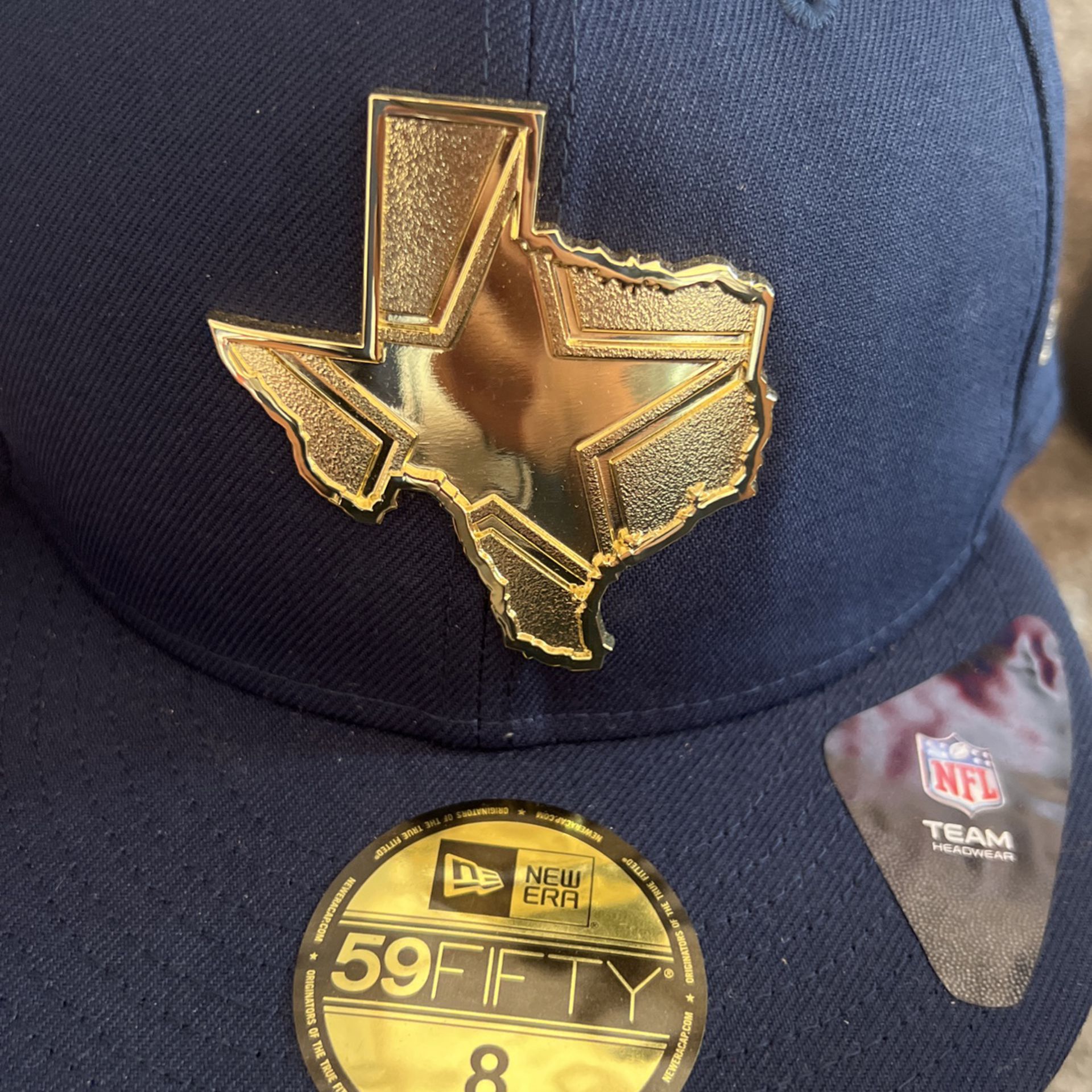 Dallas Cowboys State Hat Cap Fitted Gorra Cachucha Size 8 New Era 59fifty  5950 Nfl Football Americas Team Navy Mens Gold for Sale in Arlington, TX -  OfferUp