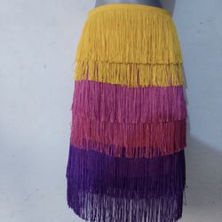 Fringe Skirt Colorful 