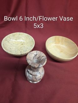 Bowl 6 Inch/Flower Vase 5x3 (3 Pieces)